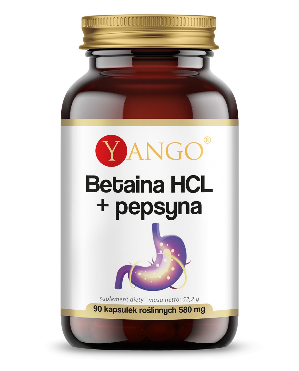 Betaina HCL + pepsyna - 90 kaps.
