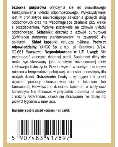 Jeżówka Purpurowa - Echinacea - 60 kaps.