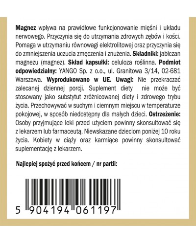 Jabłczan magnezu - 90 kapsułek